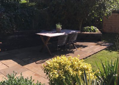 Patio with table